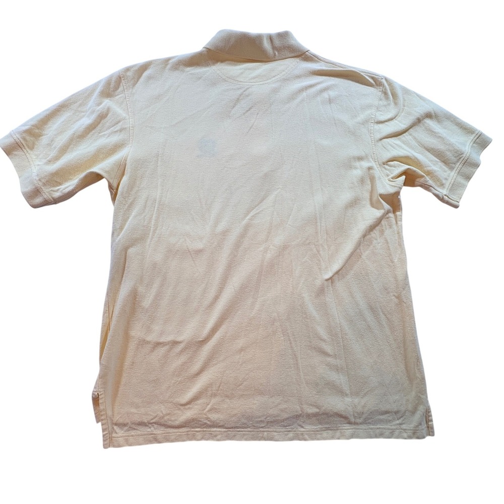 Caesars Palace Polo Shirt Men Large Yellow Cotton Pique Short Sleeve Casino Logo - Picture 3 of 8